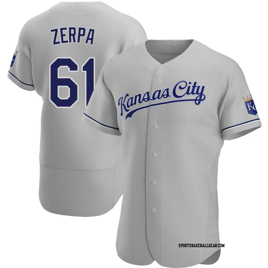 Angel Zerpa Men's Kansas City Royals Gray Authentic Road Jersey