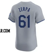 Angel Zerpa Men's Kansas City Royals Gray Elite Road Jersey