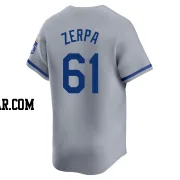 Angel Zerpa Men's Kansas City Royals Gray Limited Away Jersey