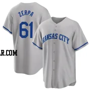 Angel Zerpa Men's Kansas City Royals Gray Replica 2022 Road Jersey