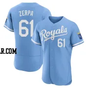 Angel Zerpa Men's Kansas City Royals Light Blue Authentic 2022 Alternate Jersey