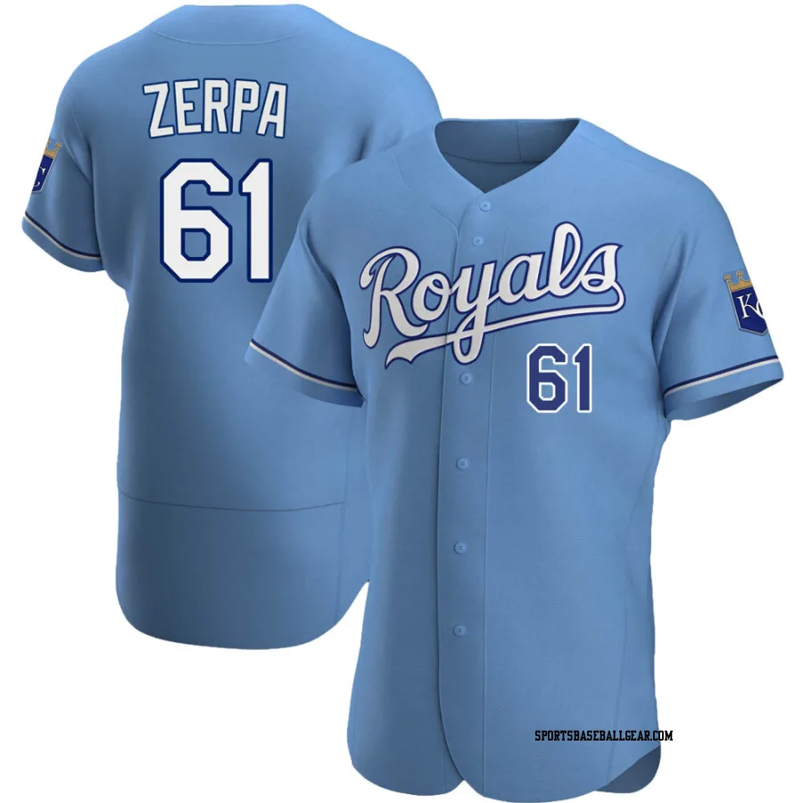 Angel Zerpa Men's Kansas City Royals Light Blue Authentic Alternate Jersey