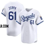 Angel Zerpa Men's Kansas City Royals White Limited Home Jersey