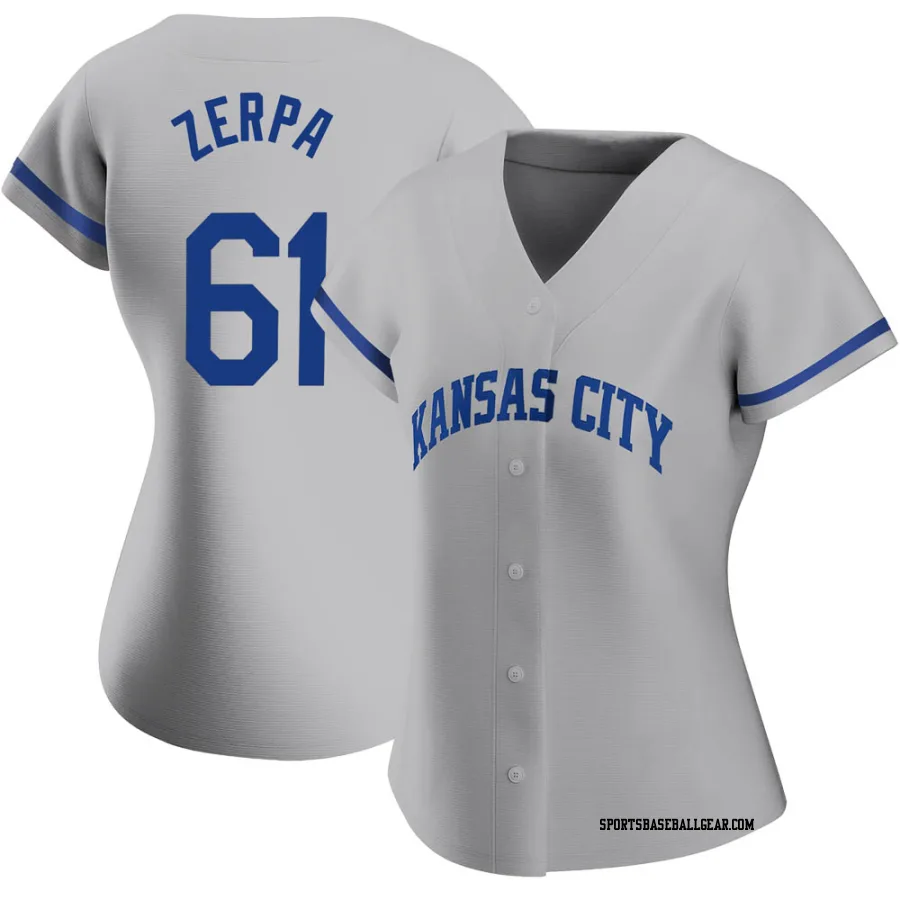 Angel Zerpa Women's Kansas City Royals Gray Replica 2022 Road Jersey