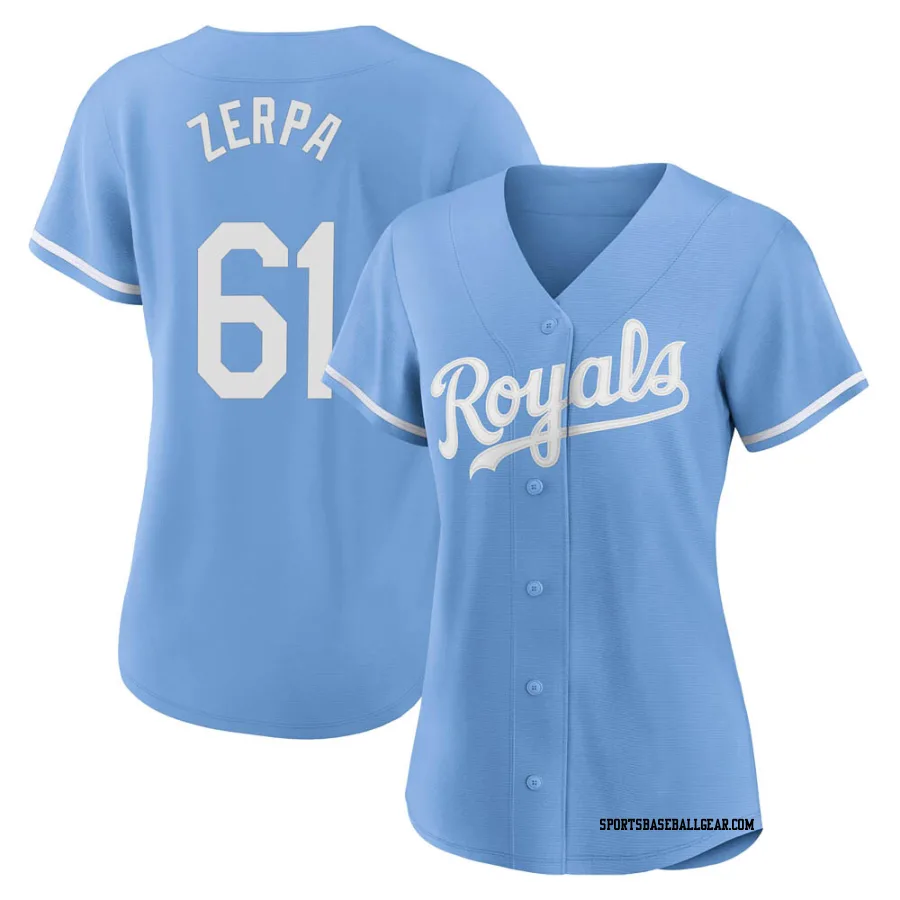 Angel Zerpa Women's Kansas City Royals Light Blue Authentic 2022 Alternate Jersey