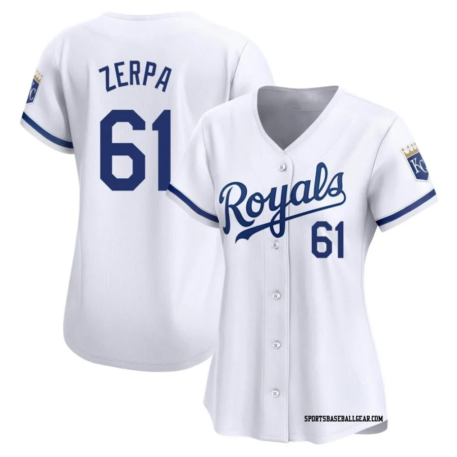 Angel Zerpa Women's Kansas City Royals White Limited Home Jersey