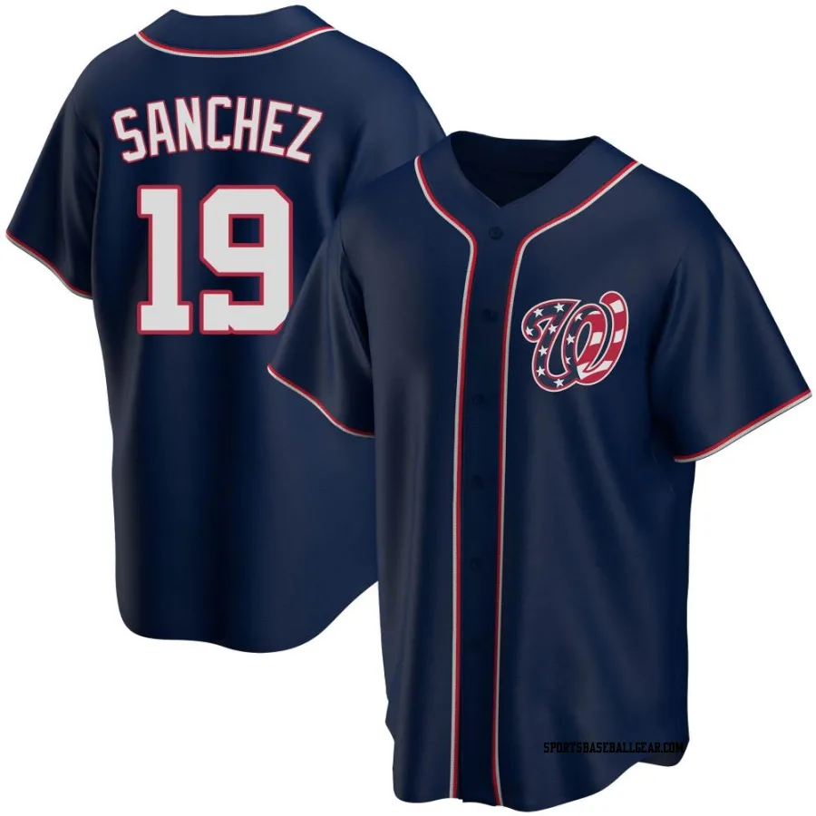 Anibal Sanchez Men's Washington Nationals Navy Replica Alternate Team Jersey