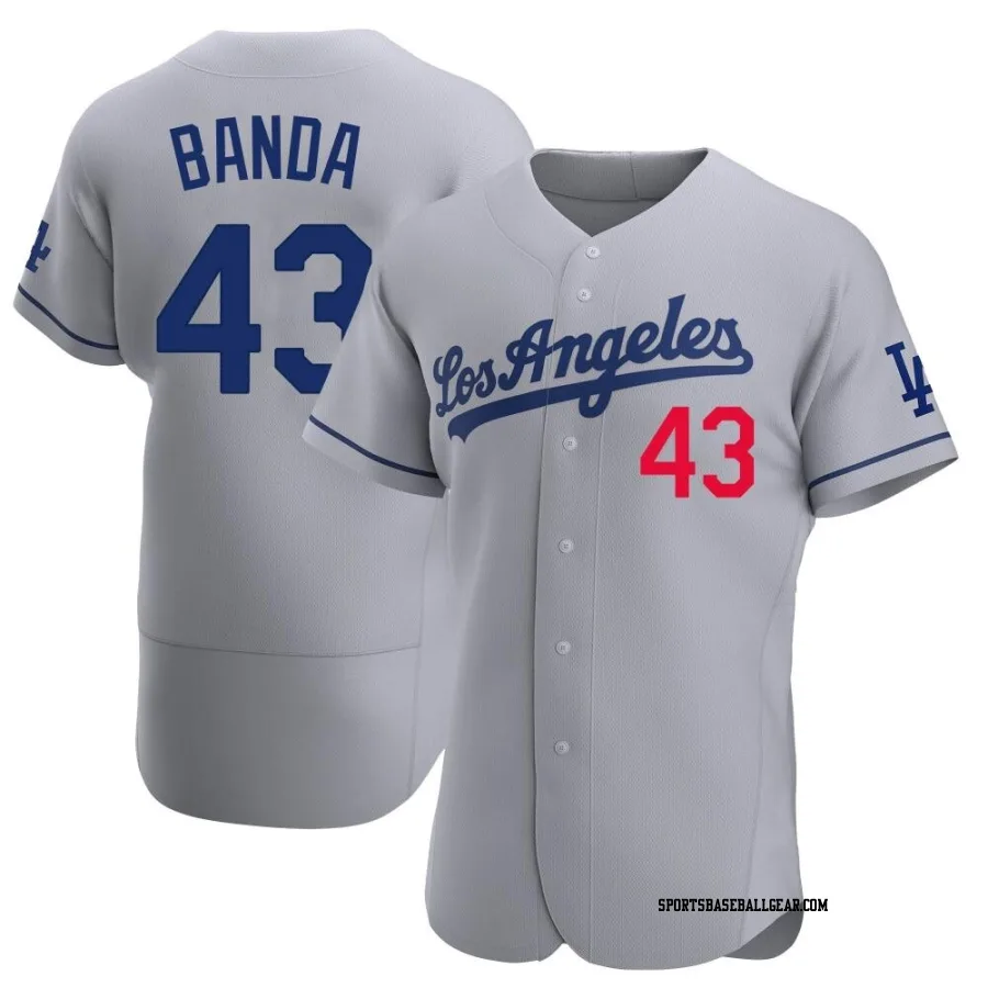 Anthony Banda Men's Los Angeles Dodgers Gray Authentic Away Jersey