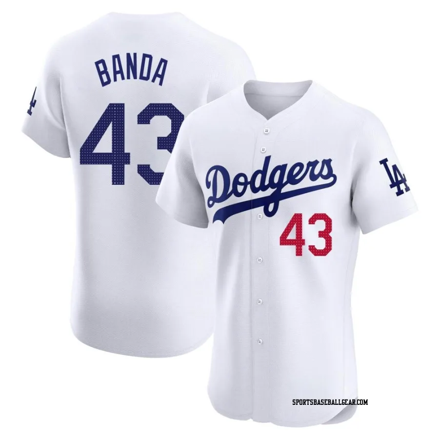 Anthony Banda Men's Los Angeles Dodgers White Elite Home Jersey