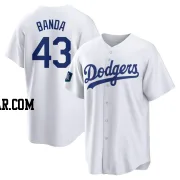 Anthony Banda Men's Los Angeles Dodgers White Replica 2024 World Tour Seoul Series Home Jersey