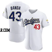 Anthony Banda Men's Los Angeles Dodgers White/Gold Authentic 2021 Gold Program Player Jersey