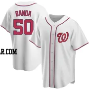 Anthony Banda Men's Washington Nationals White Replica Home Jersey