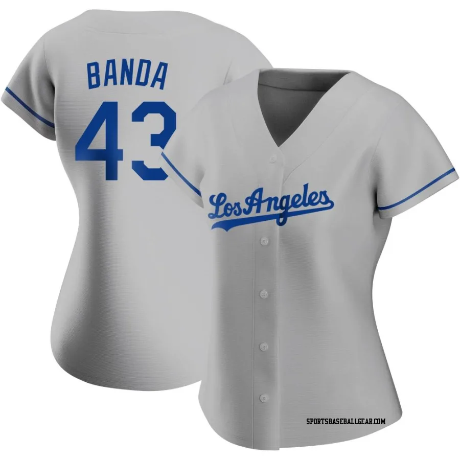 Anthony Banda Women's Los Angeles Dodgers Gray Authentic Road Jersey