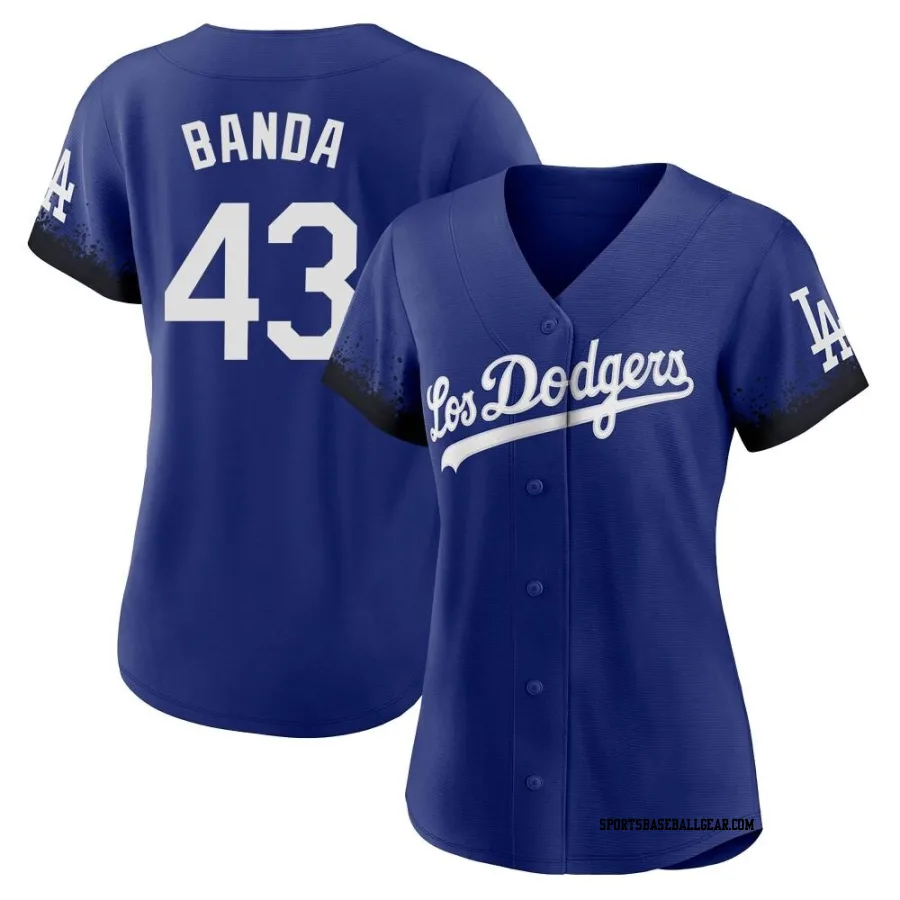 Anthony Banda Women's Los Angeles Dodgers Royal Authentic 2021 City Connect Jersey