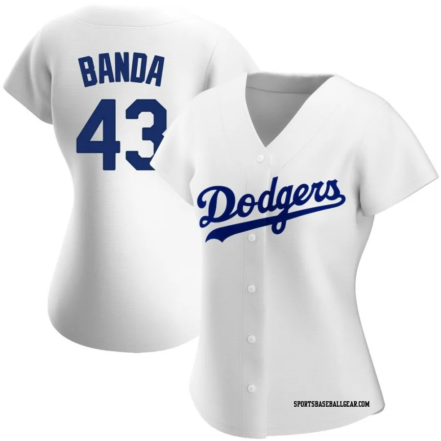 Anthony Banda Women's Los Angeles Dodgers White Authentic Home Jersey