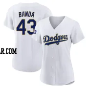 Anthony Banda Women's Los Angeles Dodgers White/Gold Authentic 2021 Gold Program Player Jersey