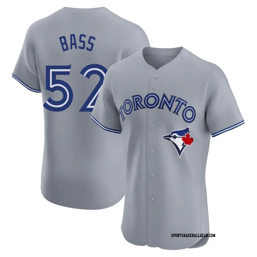 Anthony Bass Men's Toronto Blue Jays Gray Elite Road Jersey