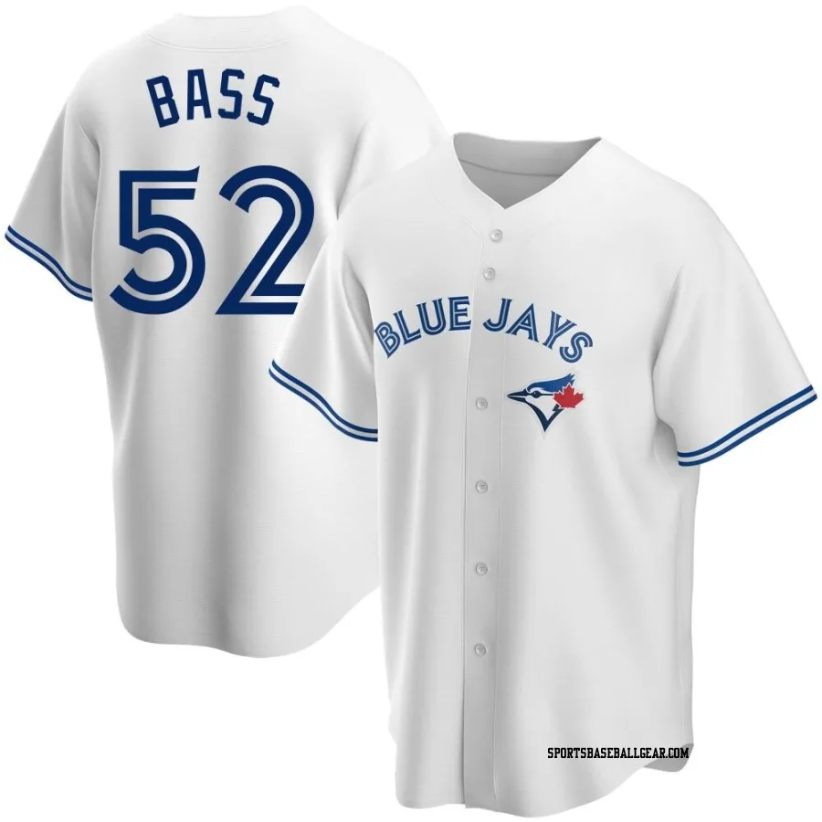 Anthony Bass Men's Toronto Blue Jays White Replica Home Jersey