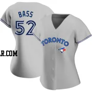 Anthony Bass Women's Toronto Blue Jays Gray Replica Road Jersey