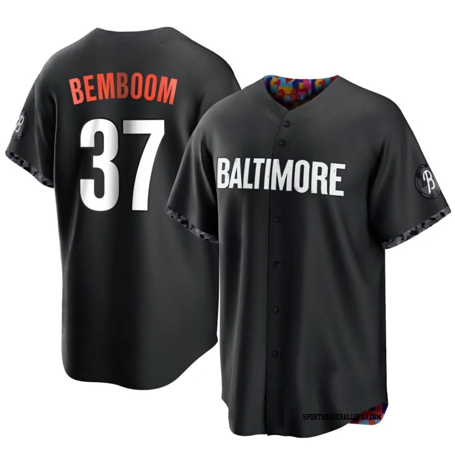 Anthony Bemboom Men's Baltimore Orioles Black Replica 2023 City Connect Jersey