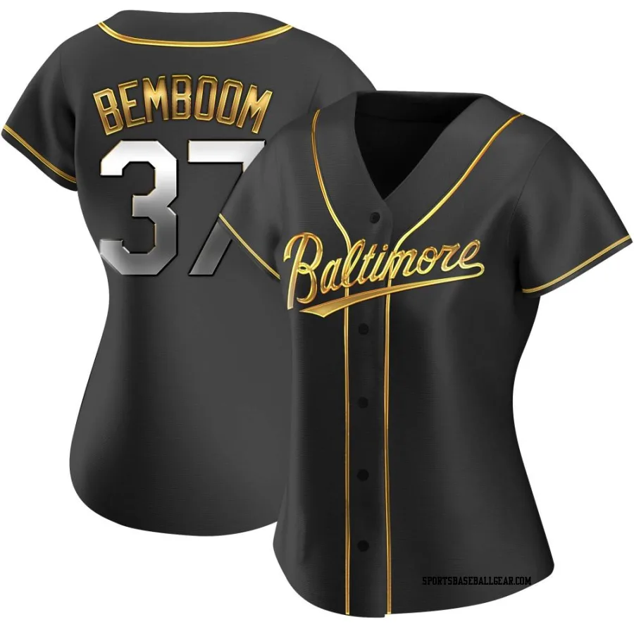 Anthony Bemboom Women's Baltimore Orioles Black Golden Replica Alternate Jersey