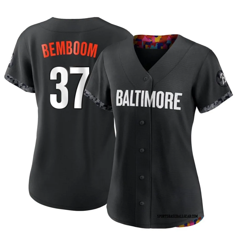 Anthony Bemboom Women's Baltimore Orioles Black Replica 2023 City Connect Jersey