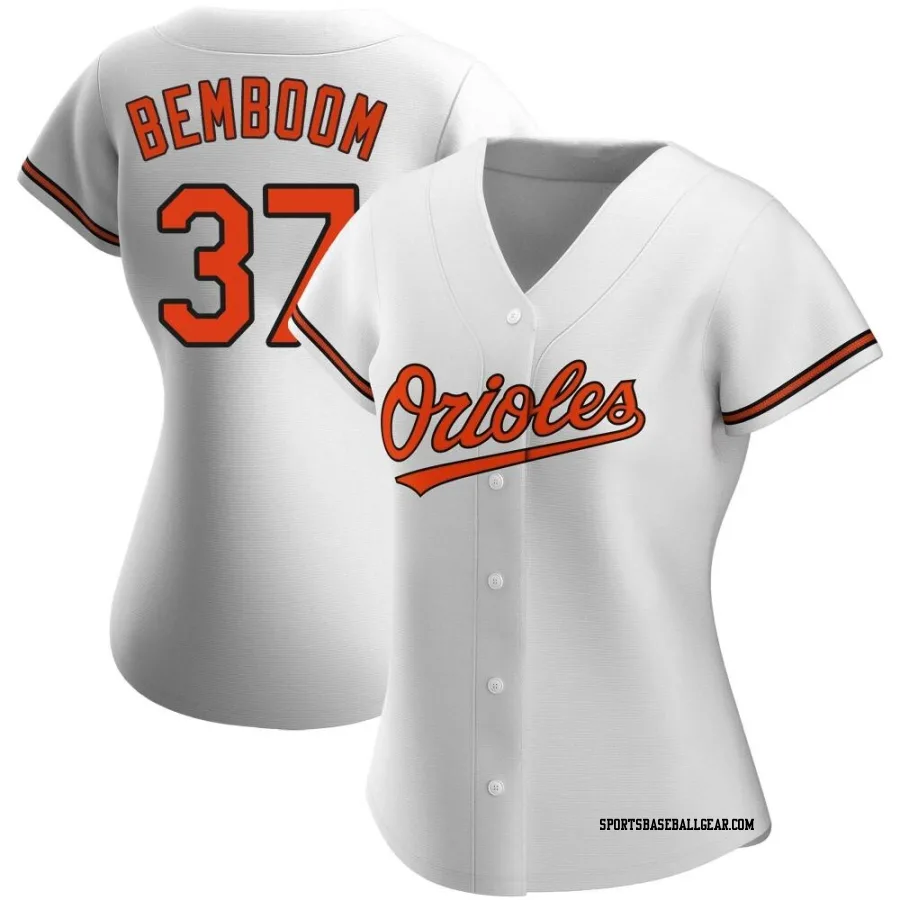 Anthony Bemboom Women's Baltimore Orioles White Replica Home Jersey