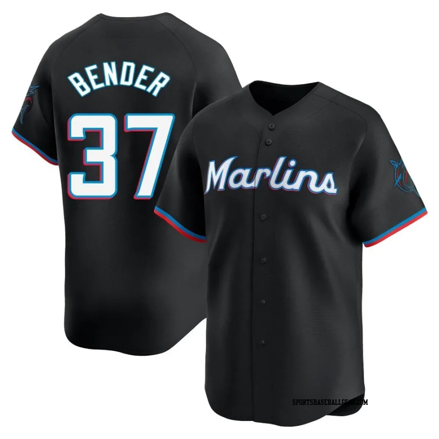 Anthony Bender Men's Miami Marlins Black Limited Alternate Jersey