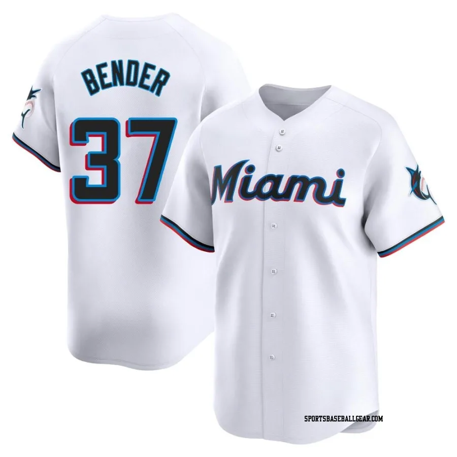 Anthony Bender Men's Miami Marlins White Limited Home Jersey