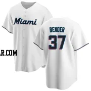 Anthony Bender Men's Miami Marlins White Replica Home Jersey