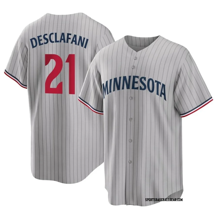 Anthony DeSclafani Men's Minnesota Twins Gray Replica Road Jersey