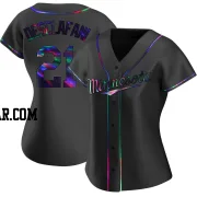 Anthony DeSclafani Women's Minnesota Twins Black Holographic Replica Alternate Jersey