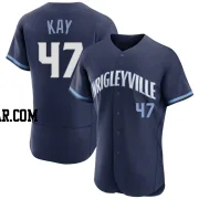 Anthony Kay Men's Chicago Cubs Navy Authentic 2021 City Connect Jersey