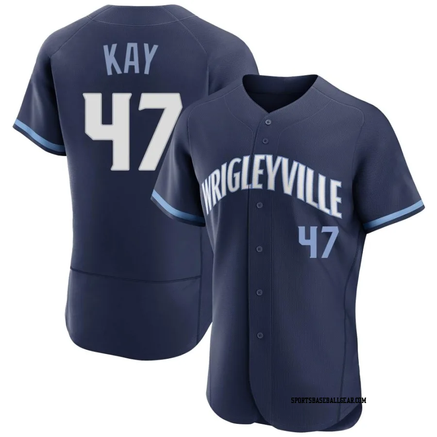 Anthony Kay Men's Chicago Cubs Navy Authentic 2021 City Connect Jersey