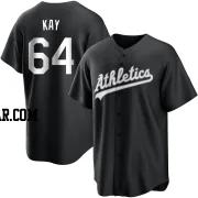 Anthony Kay Men's Oakland Athletics Black/White Replica Jersey