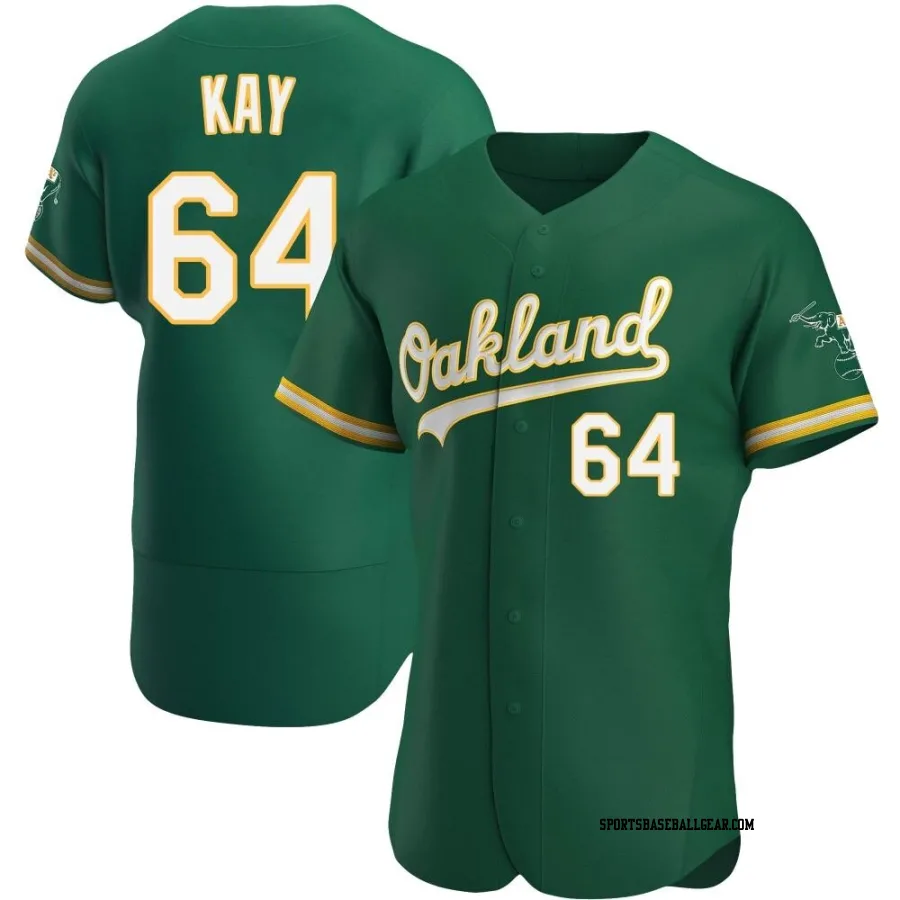 Anthony Kay Men's Oakland Athletics Green Authentic Kelly Alternate Jersey