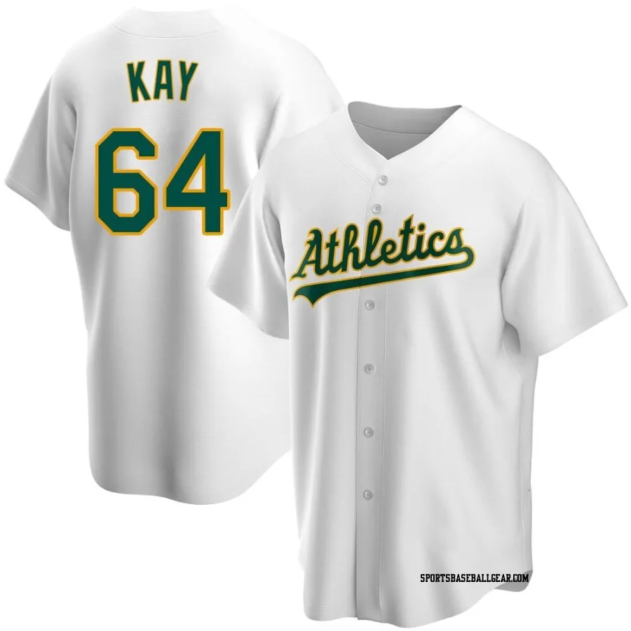 Anthony Kay Men's Oakland Athletics White Replica Home Jersey