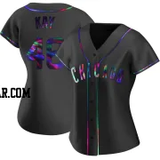 Anthony Kay Women's Chicago Cubs Black Holographic Replica Alternate Jersey