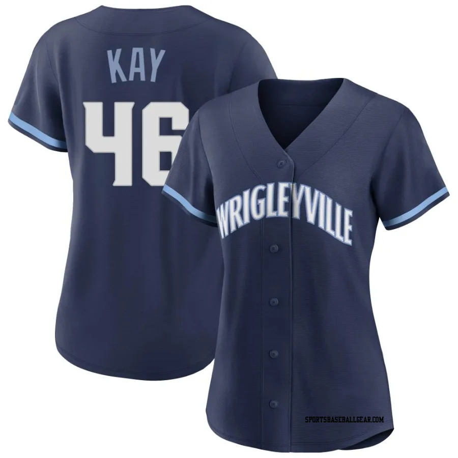 Anthony Kay Women's Chicago Cubs Navy Authentic 2021 City Connect Jersey