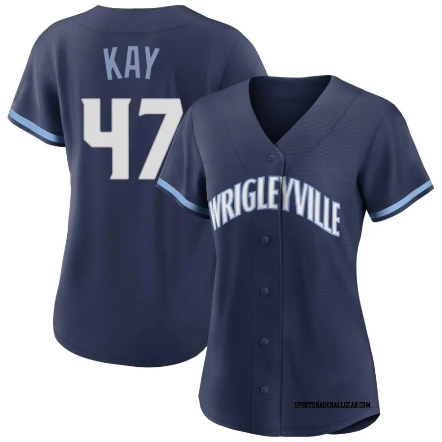 Anthony Kay Women's Chicago Cubs Navy Replica 2021 City Connect Jersey