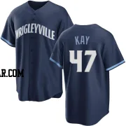 Anthony Kay Youth Chicago Cubs Navy Replica 2021 City Connect Jersey