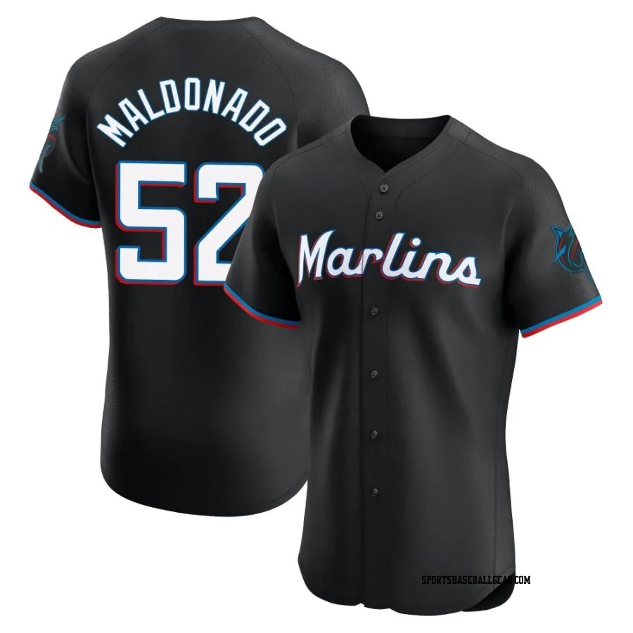 Anthony Maldonado Men's Miami Marlins Black Elite Alternate Vapor Premier Jersey