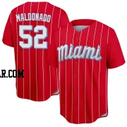 Anthony Maldonado Men's Miami Marlins Red Replica 2021 City Connect Jersey