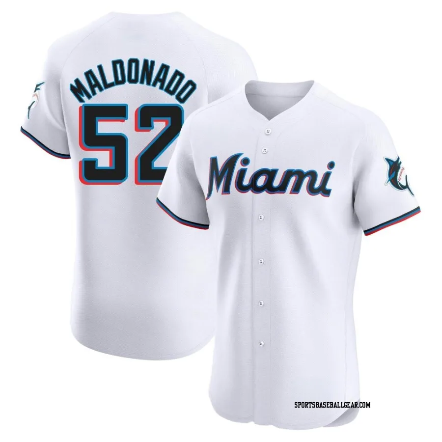 Anthony Maldonado Men's Miami Marlins White Elite Home Jersey