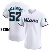 Anthony Maldonado Men's Miami Marlins White Elite Home Patch Jersey