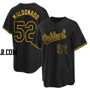 Anthony Maldonado Men's Oakland Athletics Black Replica Snake Skin City Jersey