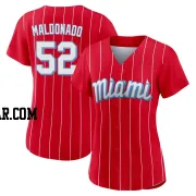 Anthony Maldonado Women's Miami Marlins Red Replica 2021 City Connect Jersey