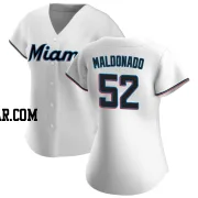 Anthony Maldonado Women's Miami Marlins White Authentic Home Jersey