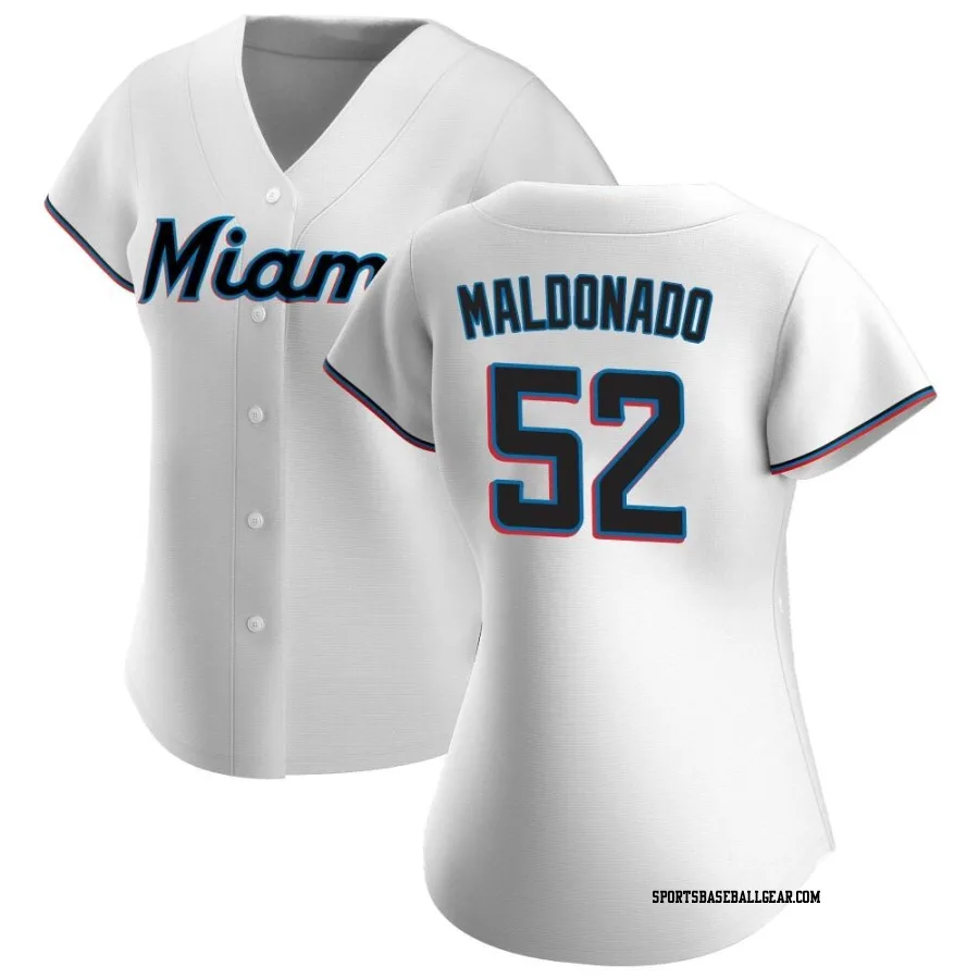 Anthony Maldonado Women's Miami Marlins White Authentic Home Jersey