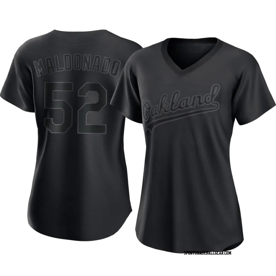 Anthony Maldonado Women's Oakland Athletics Black Authentic Pitch Fashion Jersey